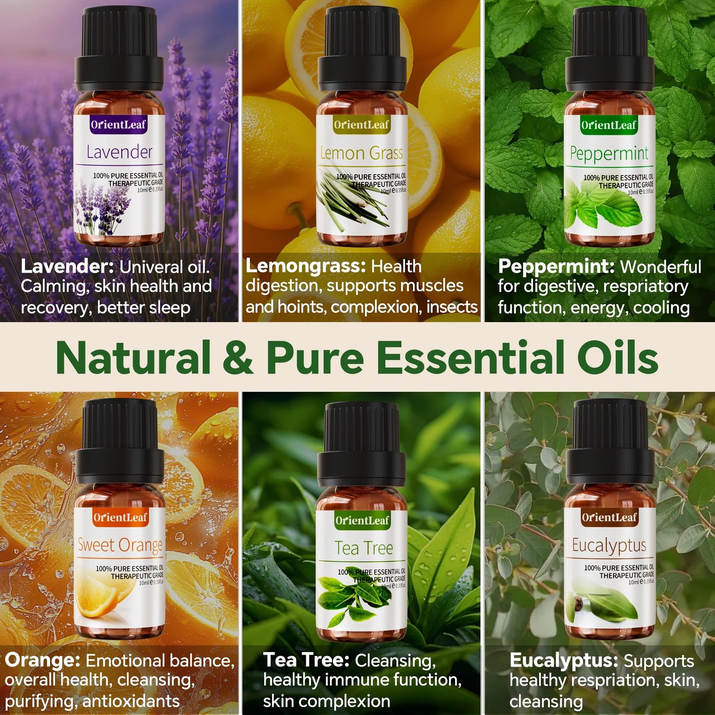 Essential Oils Set with Greeting Card, 100% Pure Essential Oil for Diffuser, Aromatherapy, Sleep, Massage & DIY, Gift Sets for Women
