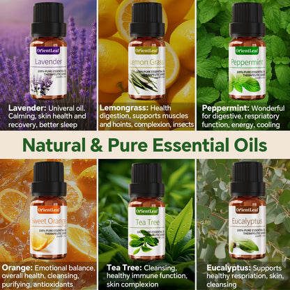 Essential Oils Set with Greeting Card, 100% Pure Essential Oil for Diffuser, Aromatherapy, Sleep, Massage & DIY, Gift Sets for Women